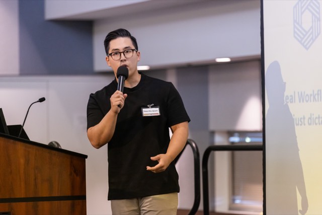 Phu Quach at a hackathon — building, competing, and networking