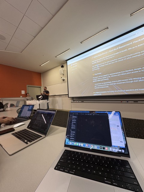 Phu Quach at a hackathon — building, competing, and networking