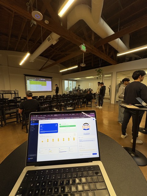 Phu Quach at a hackathon — building, competing, and networking