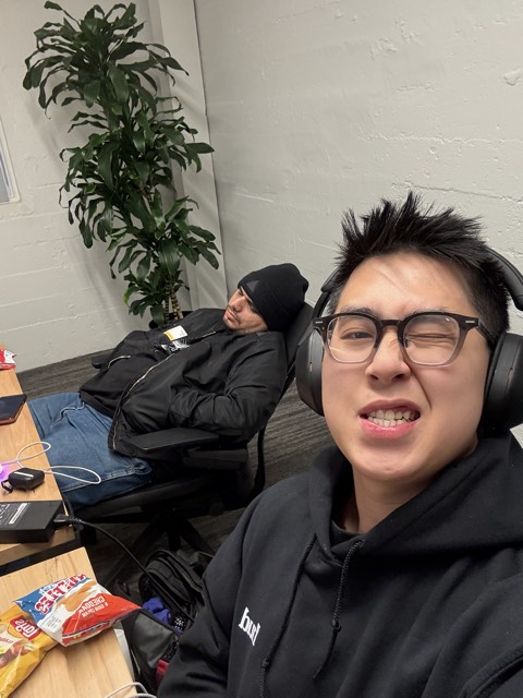 Phu Quach at a hackathon — building, competing, and networking